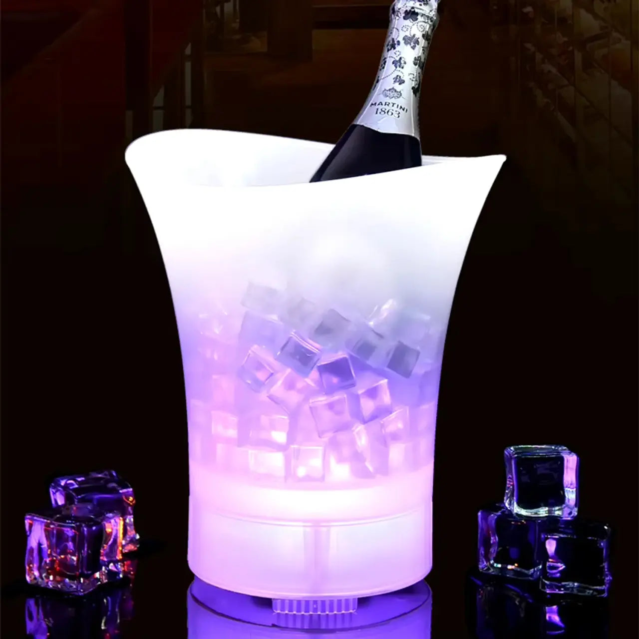 Cubeta Grande Para Hielo Parlante Con Luces LED (5L - 7L)