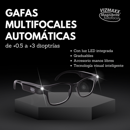 Gafas de lectura multifocales con luz LED