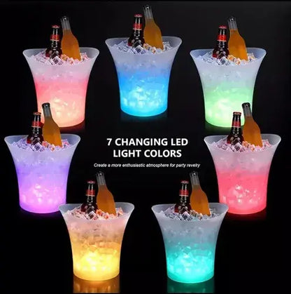 Cubeta Grande Para Hielo Parlante Con Luces LED (5L - 7L)